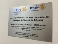 Representante do Rotary Internacional visita a Santa Casa de Santos